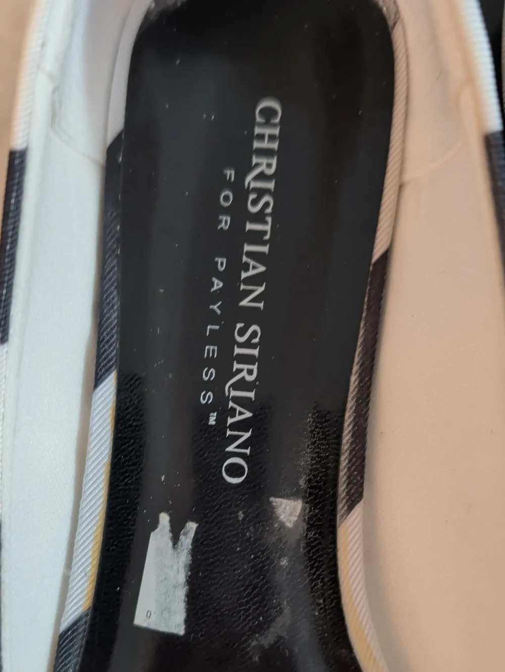 NIB Christian Siriano for Payless Gigi Striped Pointed Toe Flats - Size 7.5